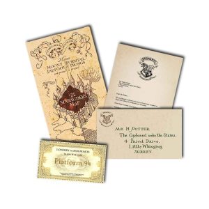 Set Mapa del Merodeador, Carta, y Boleto Harry Potter